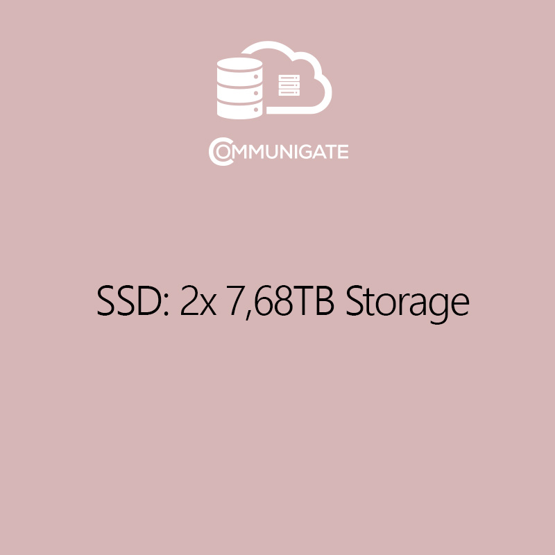 SSD: 2 x 7,68 TB Storage