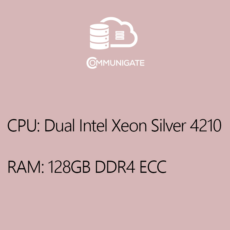 CPU: Dual Xeon Silver 4210R, RAM: 128 GB DDR4 ECC
